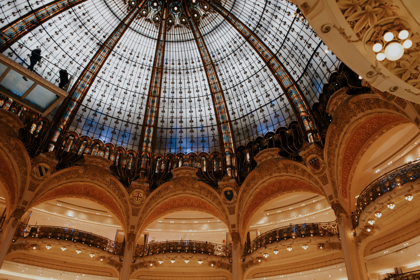 Kaufhaus in Paris, Shopping in Paris, Galeries Lafayette, Glaskuppel, 6